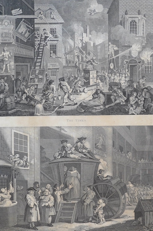 After William Hogarth FRSA (1697-1764), two engravings, ‘A Medley’ publ. 1798 and ‘The Times’, ‘A Country Inn’, publ. 1800, 56 x 40cm. Condition - fair